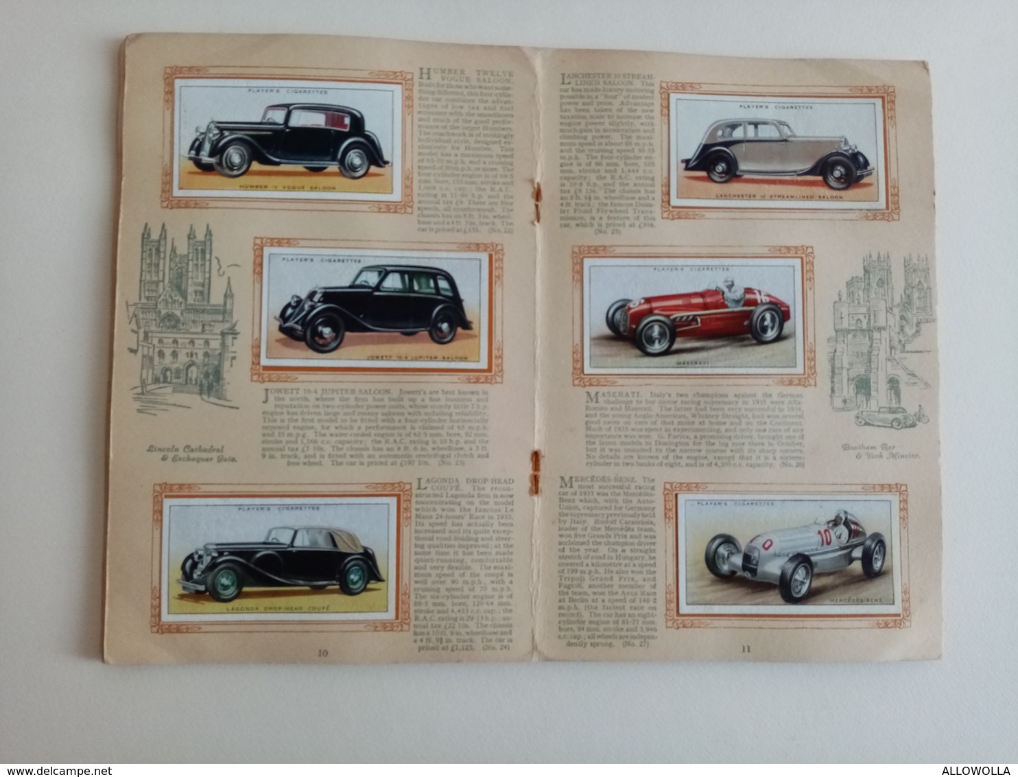 6018 "AN ALBUM OF MOTOR CARS-ISSUED BY JOHN PLAYER & SONS-BRANCH OF THE IMPERIAL TOBACCO COMPANY LIMITED""