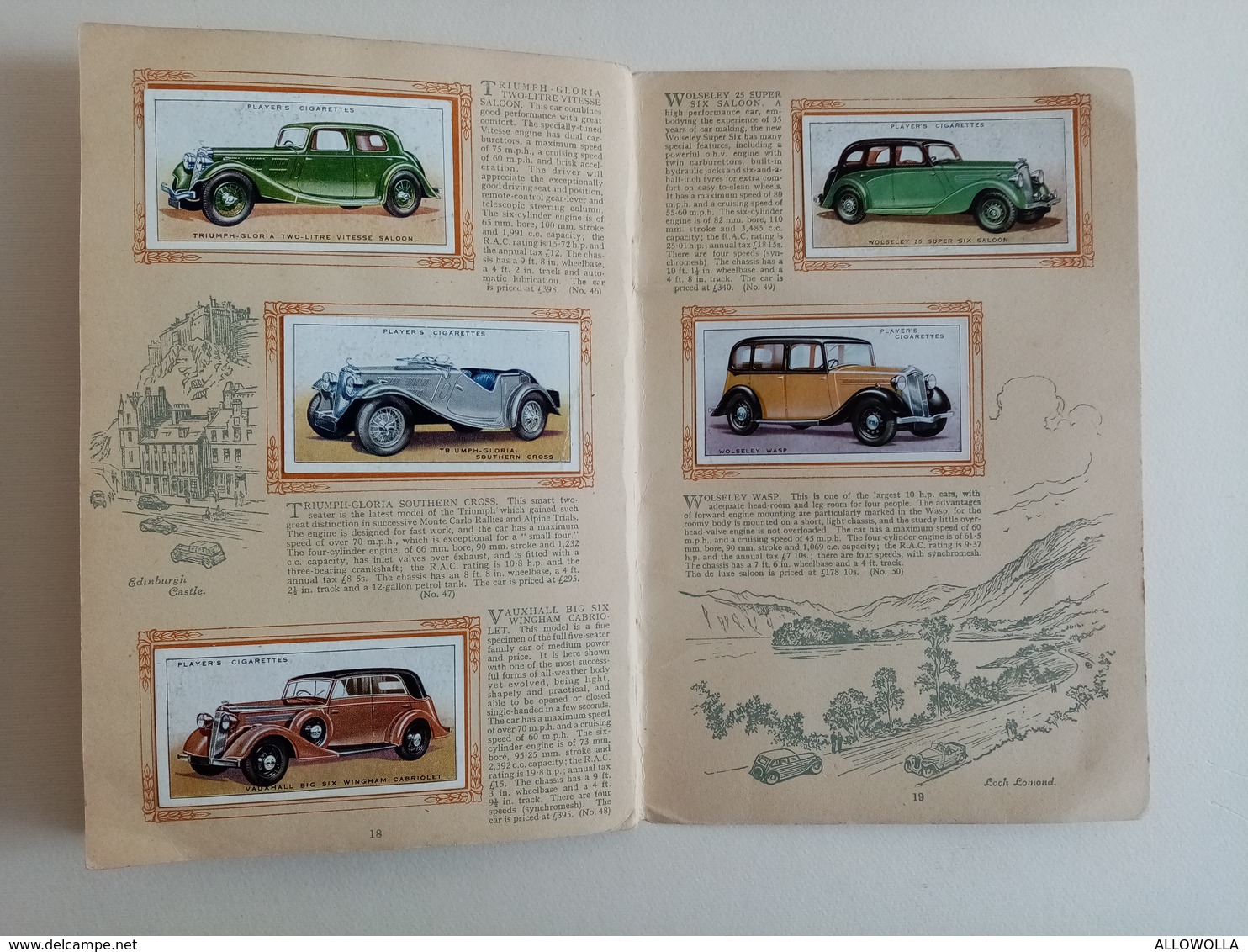 6018 "AN ALBUM OF MOTOR CARS-ISSUED BY JOHN PLAYER & SONS-BRANCH OF THE IMPERIAL TOBACCO COMPANY LIMITED""