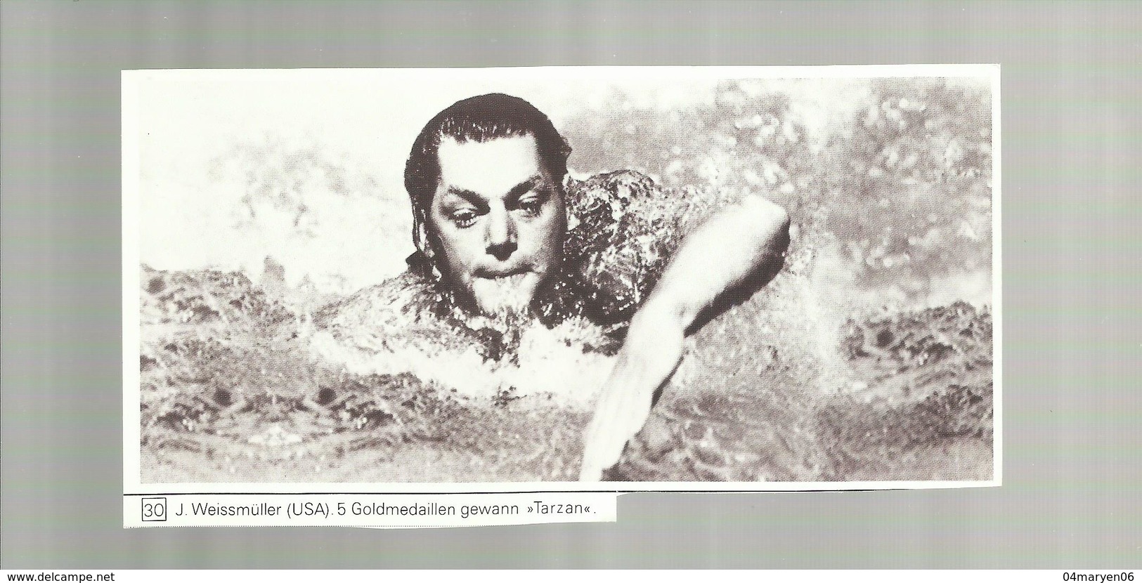 ** 1 X JOHNNY  WEISSMÜLLER ---TARZAN---knipsel ! - Swimming