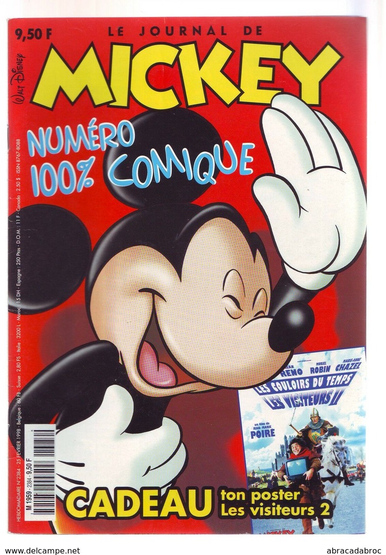 Le Journal De Mickey 2384 Fevrier 1998 - Journal De Mickey