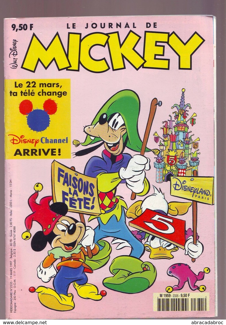 Le Journal De Mickey 2335 - Bon Etat - Mars 1997 - Journal De Mickey