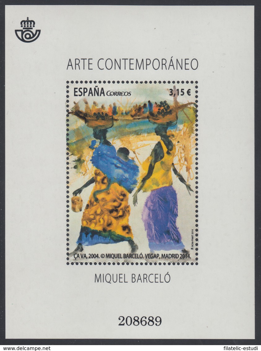 España Spain 4898 2014 Arte Contemporáneo Miquel Barceló MNH - Sonstige & Ohne Zuordnung