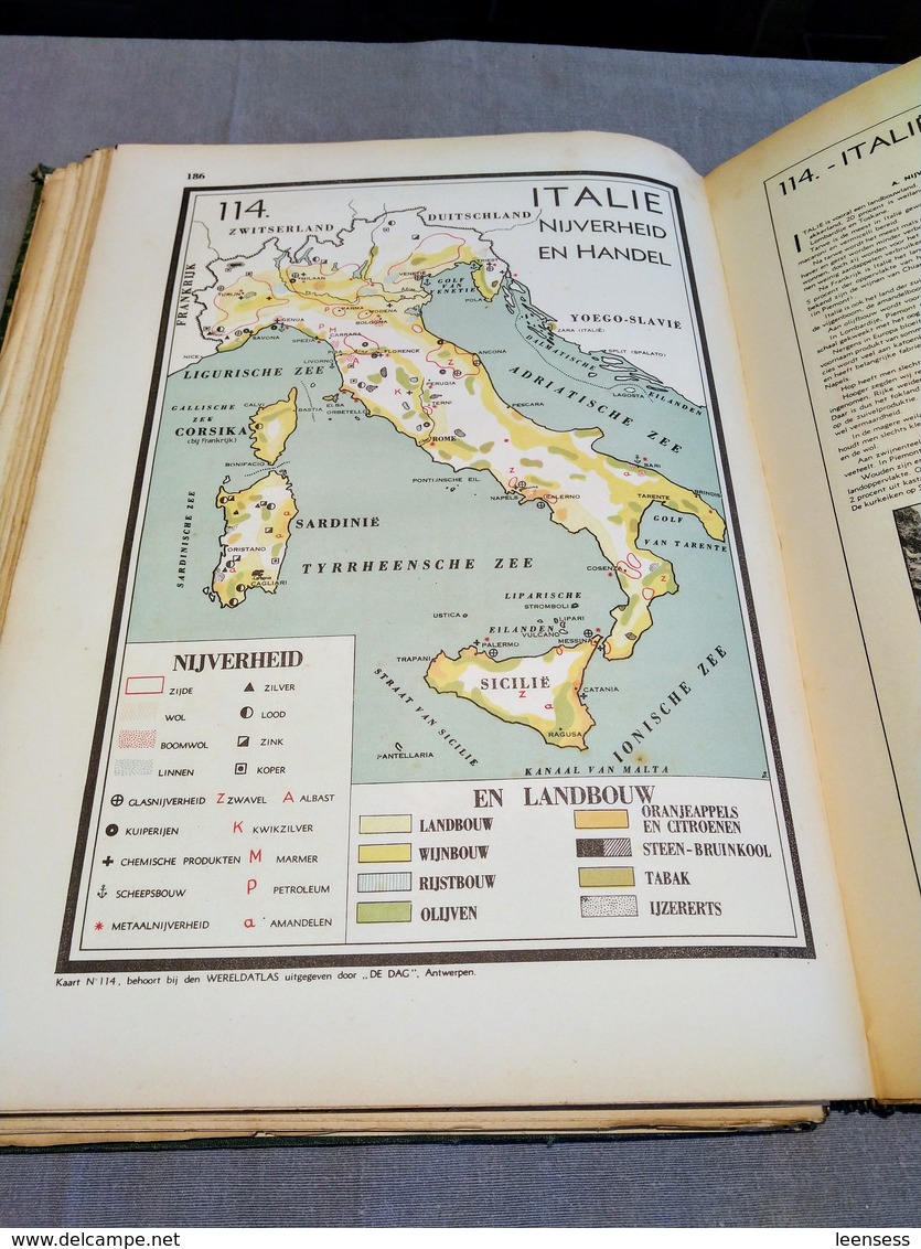 Patria's Wereldatlas, Uitgave "De Dag" Antwerpen, 1939 - Geographie