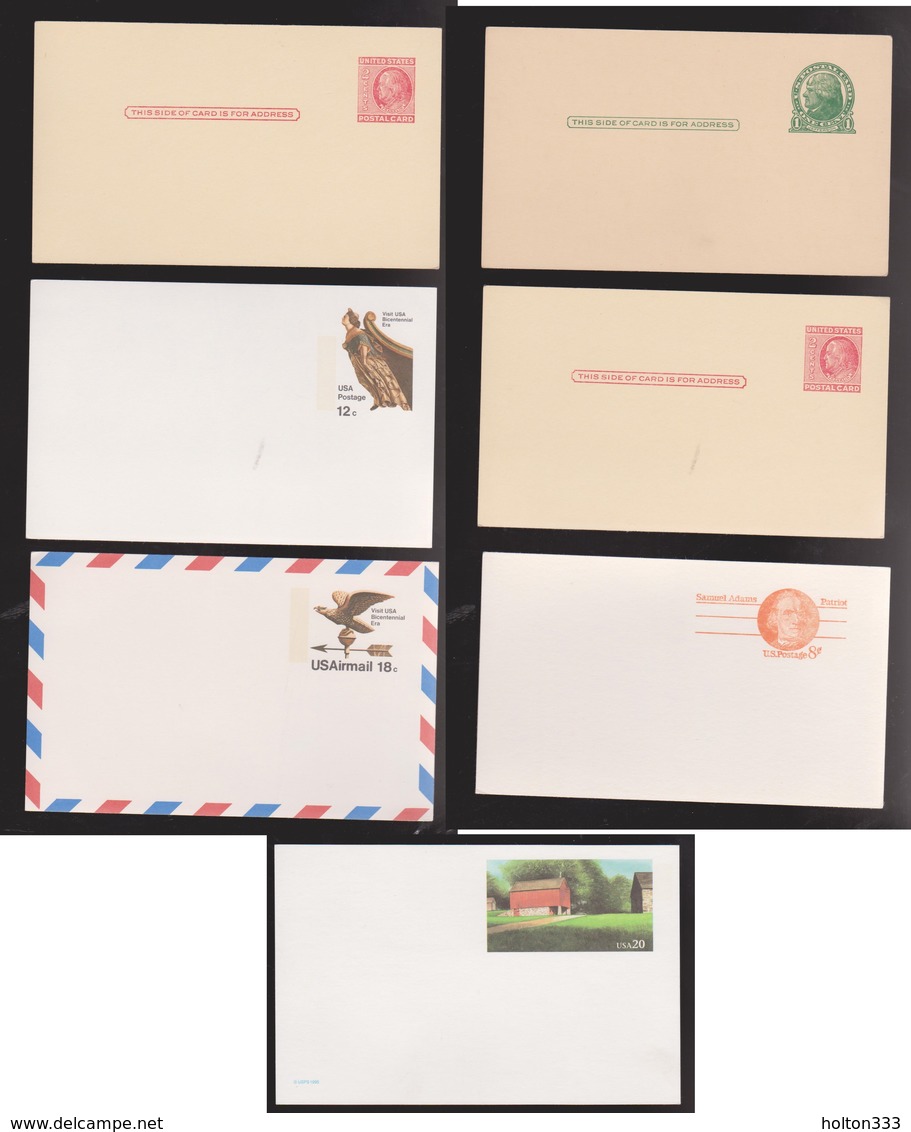 UNITED STATES Seven Unused Postal Cards - Other & Unclassified