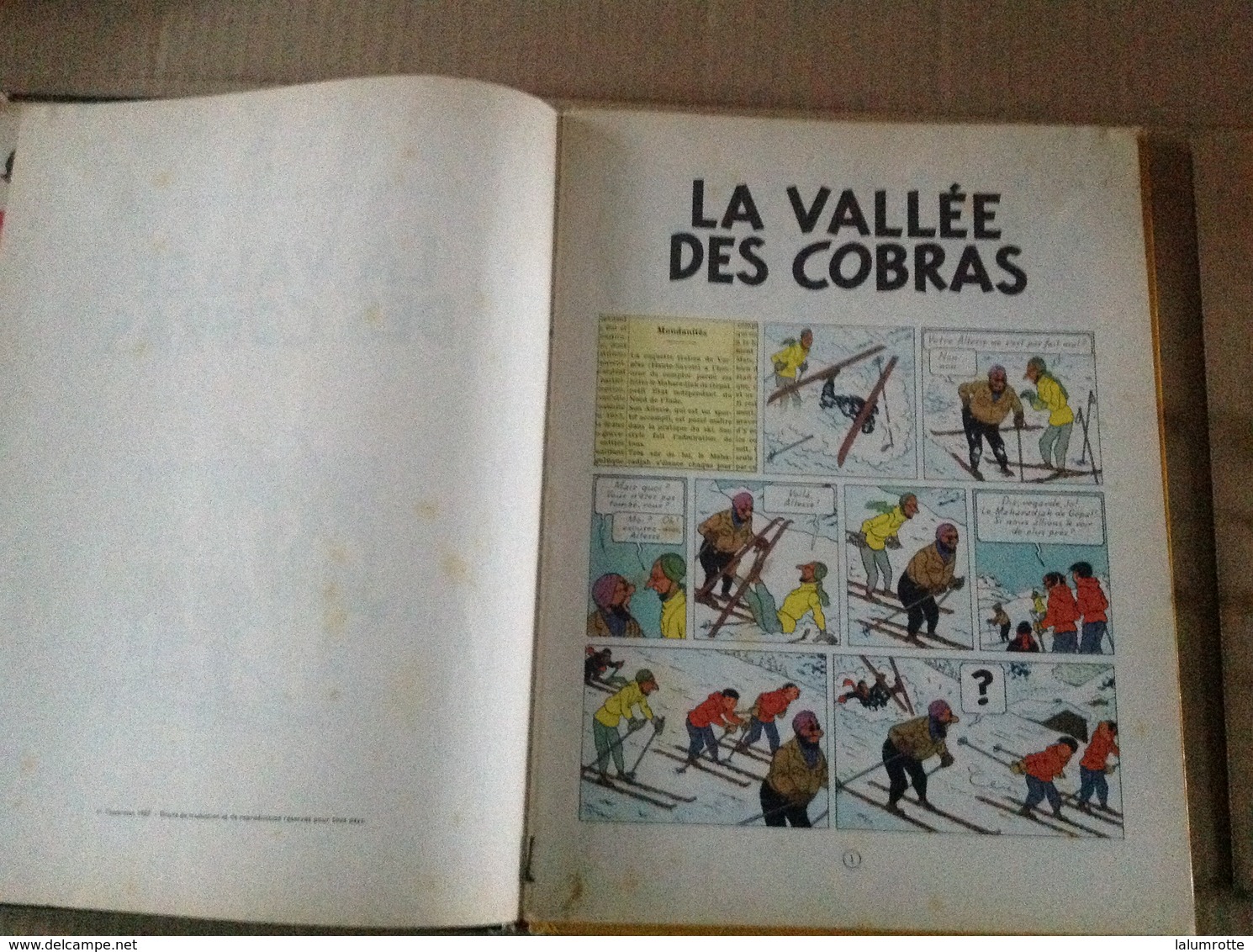 BD. 40. La vallée des cobras, Jo Zette et Jocko Hergé B38.