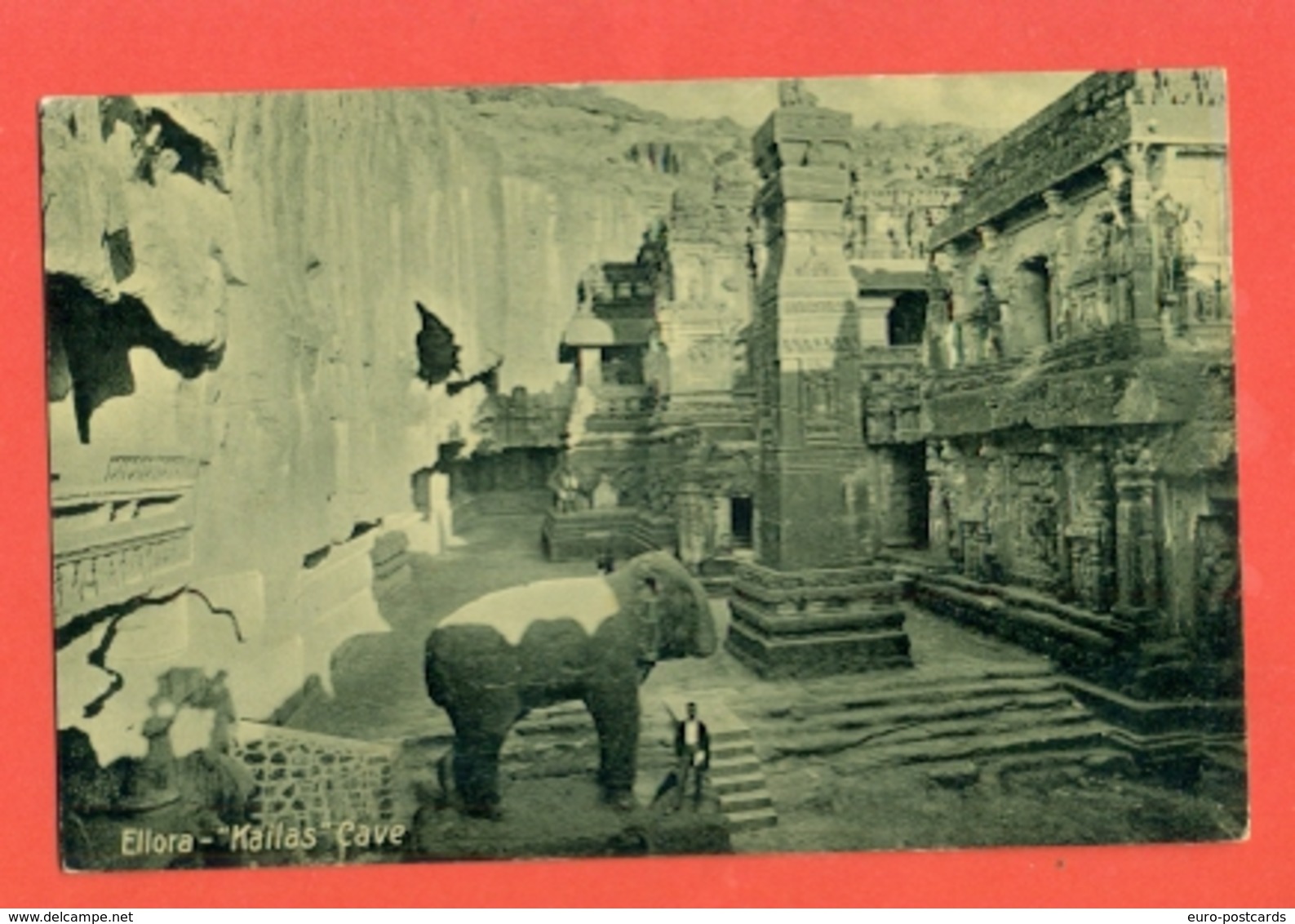 INDIA  -  ELLORA - KAILAS - CAVE - ELEFANT - India