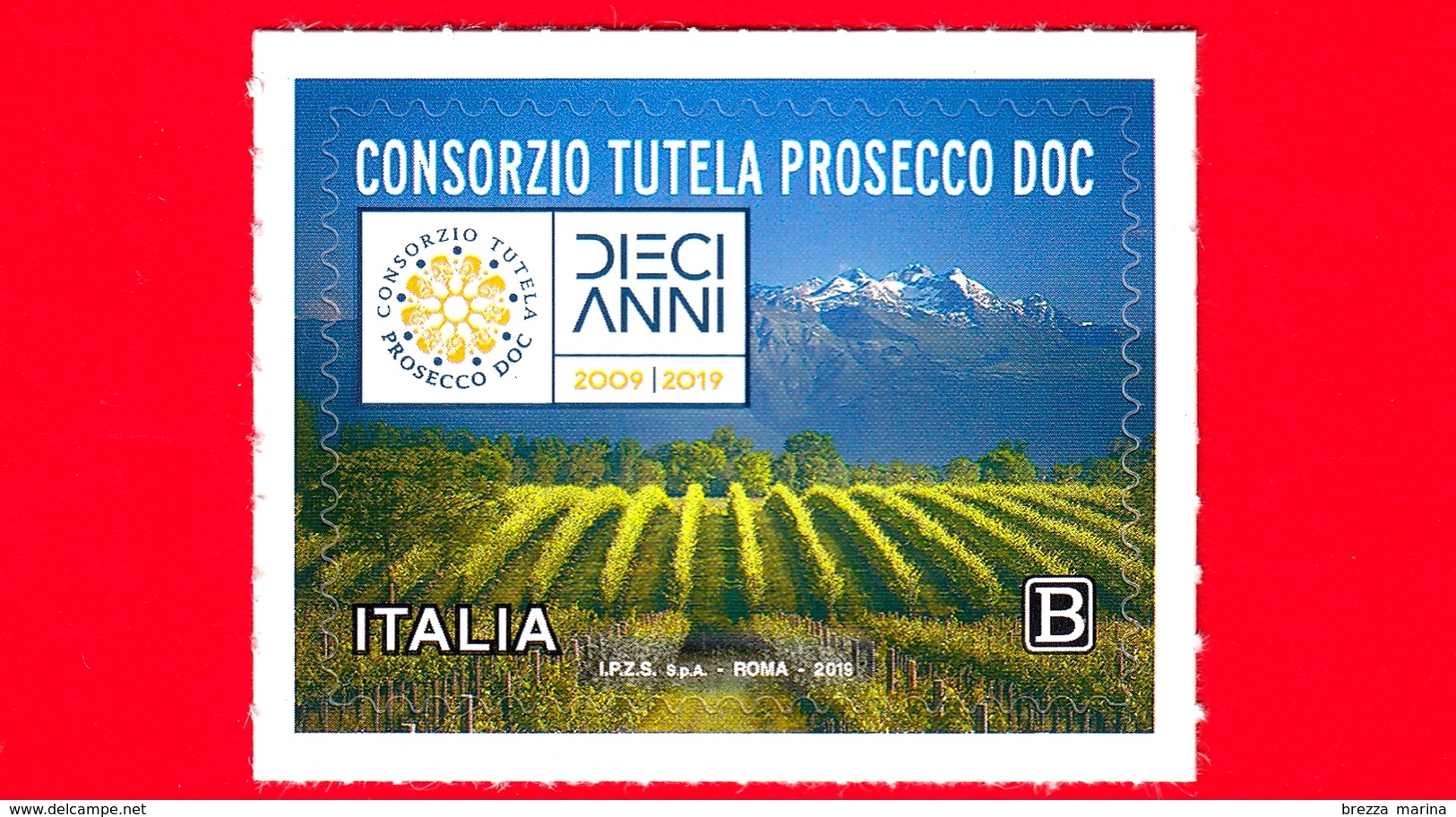 Nuovo - MNH - ITALIA - 2019 - 10 Anni Del Riconoscimento Del Prosecco DOC – Vino – Logo - B - 2011-20:  Nuevos