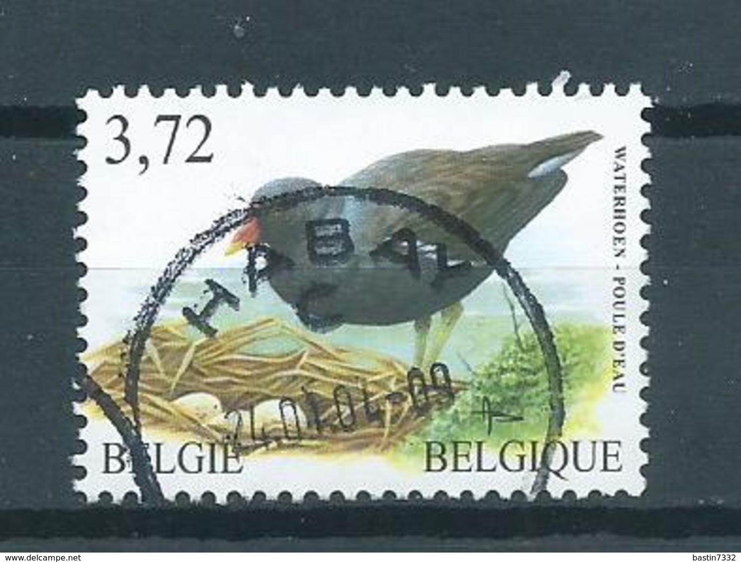 2003 Belgium 3,72 EURO Buzin Birds,oiseaux,vögel,waterhoen Used/gebruikt/oblitere - Oblitérés