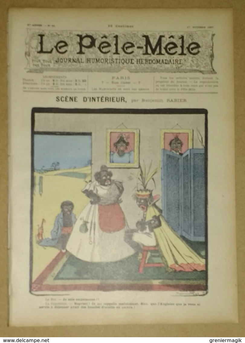 Le Pêle-Mêle N°42 Du 17 Octobre 1897 Scène D'intérieur Par Benjamin Rabier - Radiguet - G. Ri - Luc Leguey - A. Wuyts - 1850 - 1899