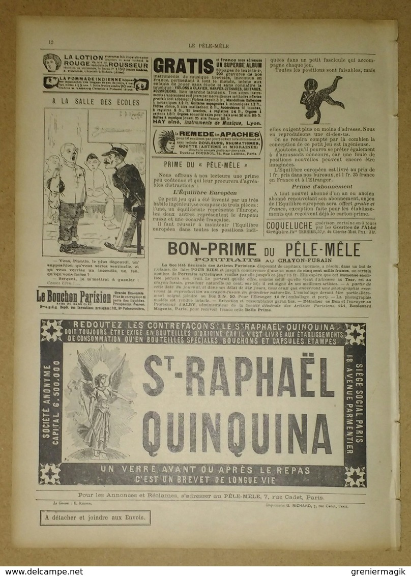 Le Pêle-Mêle N°42 Du 17 Octobre 1897 Scène D'intérieur Par Benjamin Rabier - Radiguet - G. Ri - Luc Leguey - A. Wuyts - 1850 - 1899