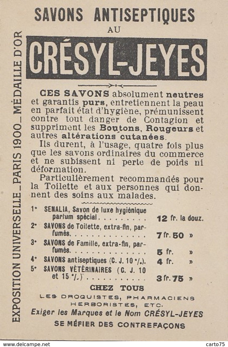 Poste Et Facteurs - Chromo "La Poste Au Pérou" - Courrier Planche Bois Fleuve - Publicité Crésyl-Jeyes - Postal Services