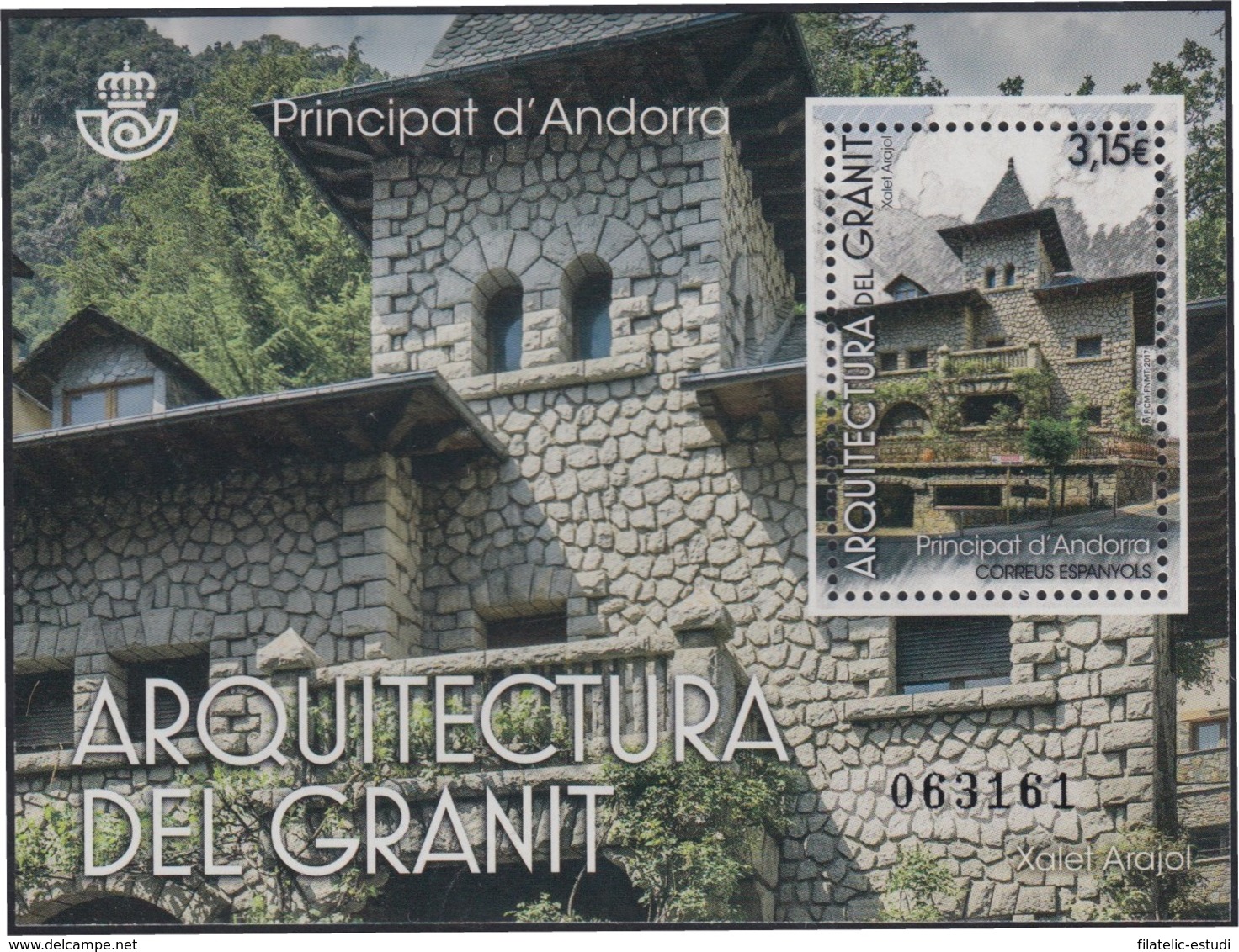 Andorra Española 461 2017 Arquitectura Del Granito MNH - Altri & Non Classificati