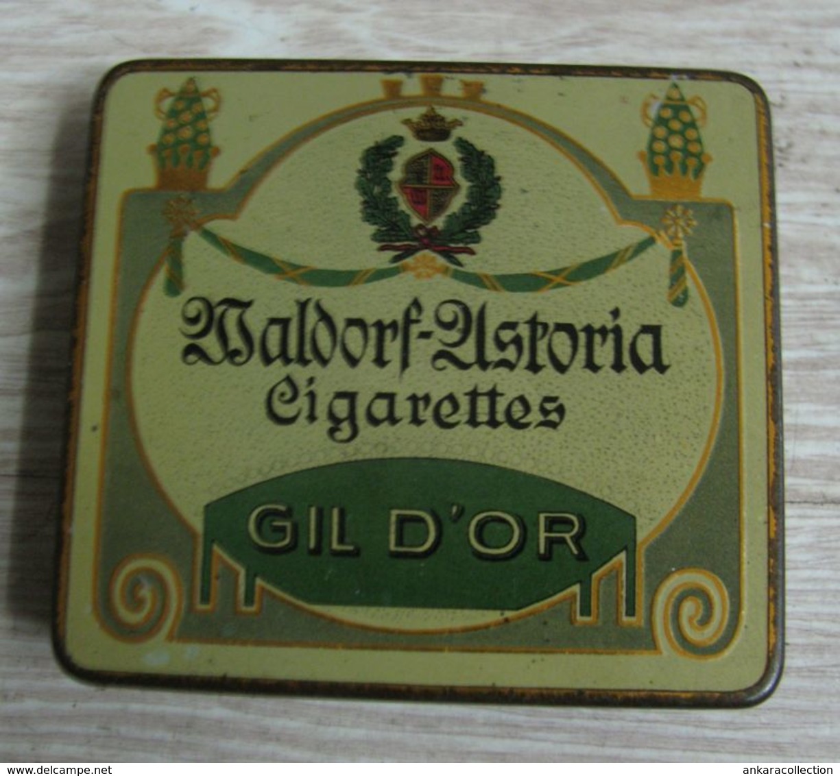 AC - WALDORF ASTORIA GIL D'OR CIGARETTE - TOBACCO EMPTY VINTAGE TIN BOX - Boites à Tabac Vides