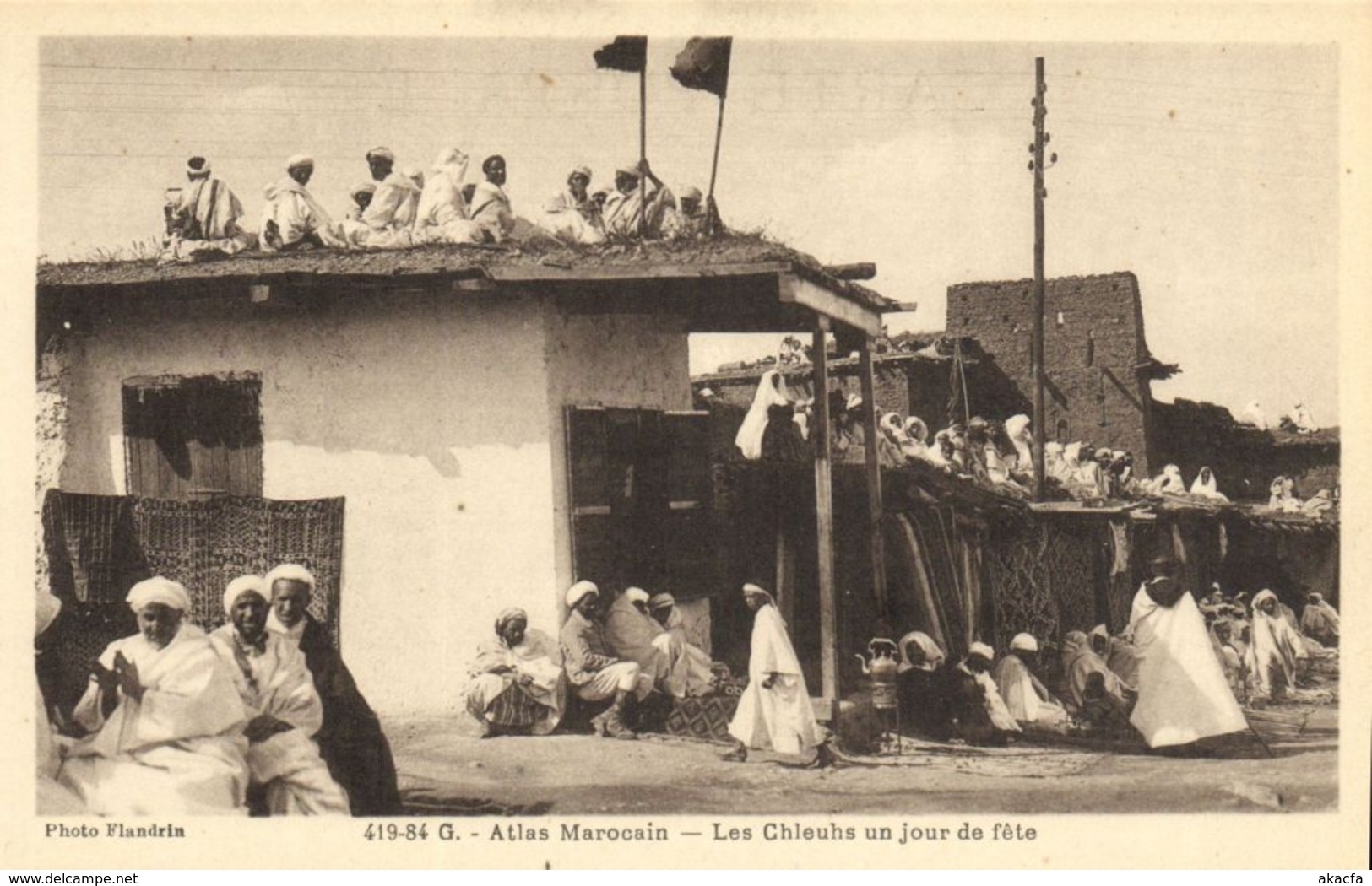 CPA MAROC ATLAS Marocain - Les Chleuhs Un Jour De Fete (92990) - Autres & Non Classés