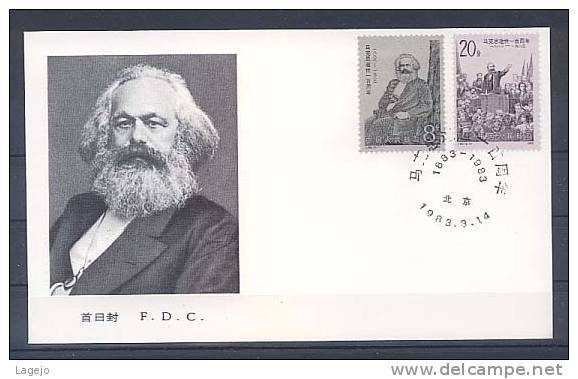 CHINE J090FDC Karl Marx - Karl Marx