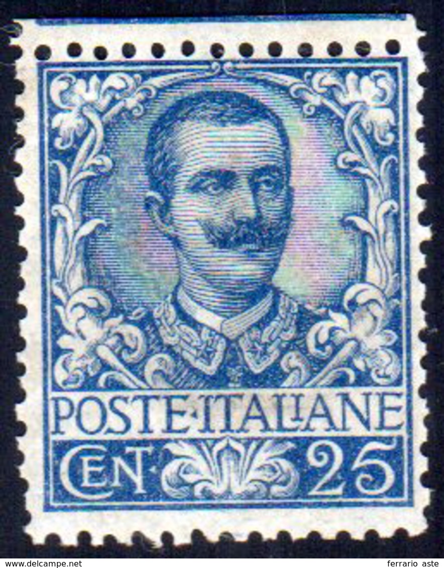 1901 - 25 Cent. Floreale (73), Ottima Centratura, Gomma Originale, Perfetto. Bello!... - Otros & Sin Clasificación