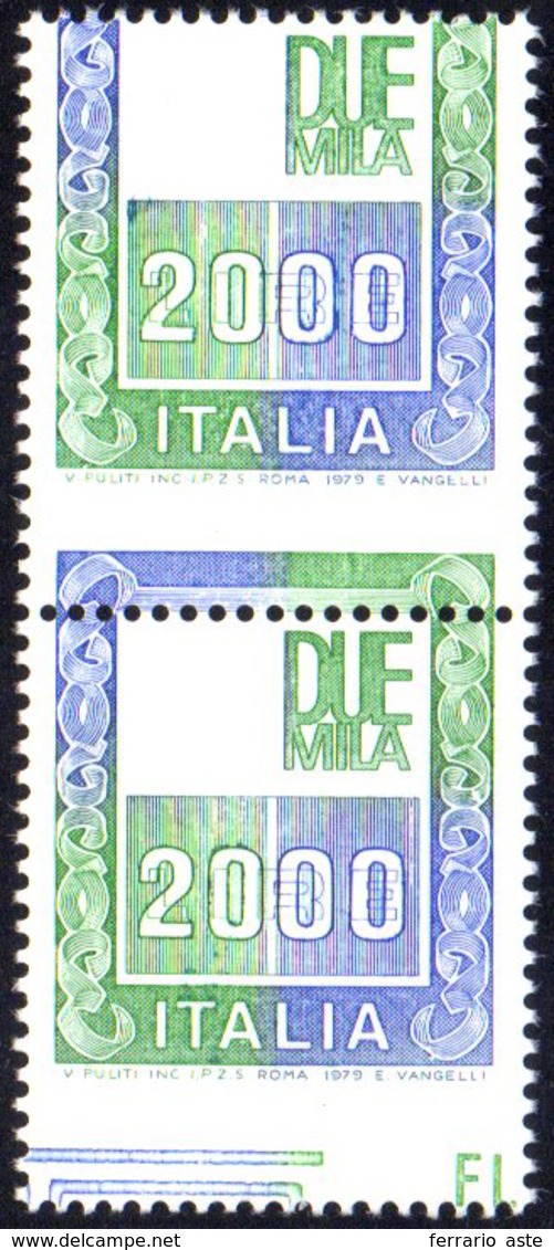 1978 - 2.000 Lire Alti Valori, Senza Effigie, Francobollo Naturale (Bolaffi 2011 1539B, € 28.000), D... - Otros & Sin Clasificación