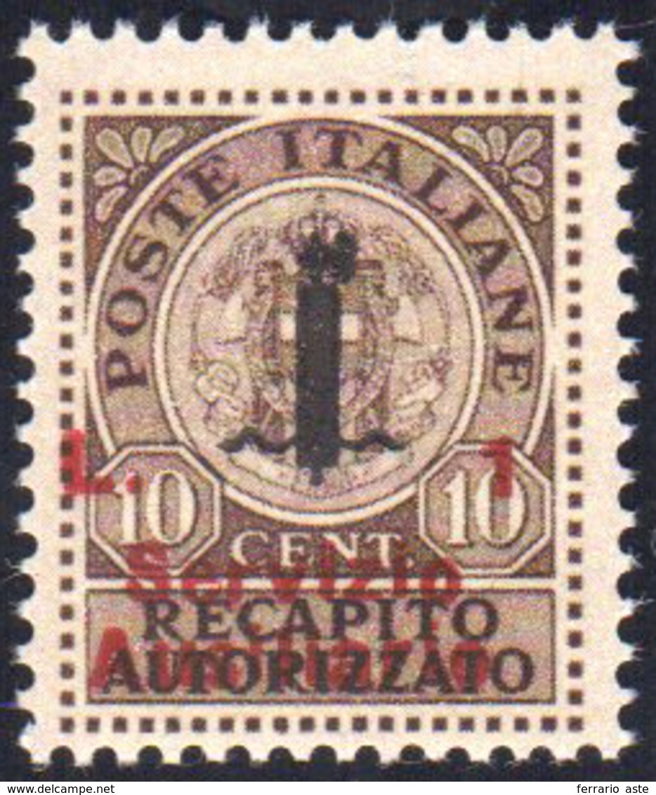 GUIDIZZOLO 1945 - 1 Lira Su 10 Cent., Non Emesso (2A), Gomma Integra, Perfetto.... - Ohne Zuordnung