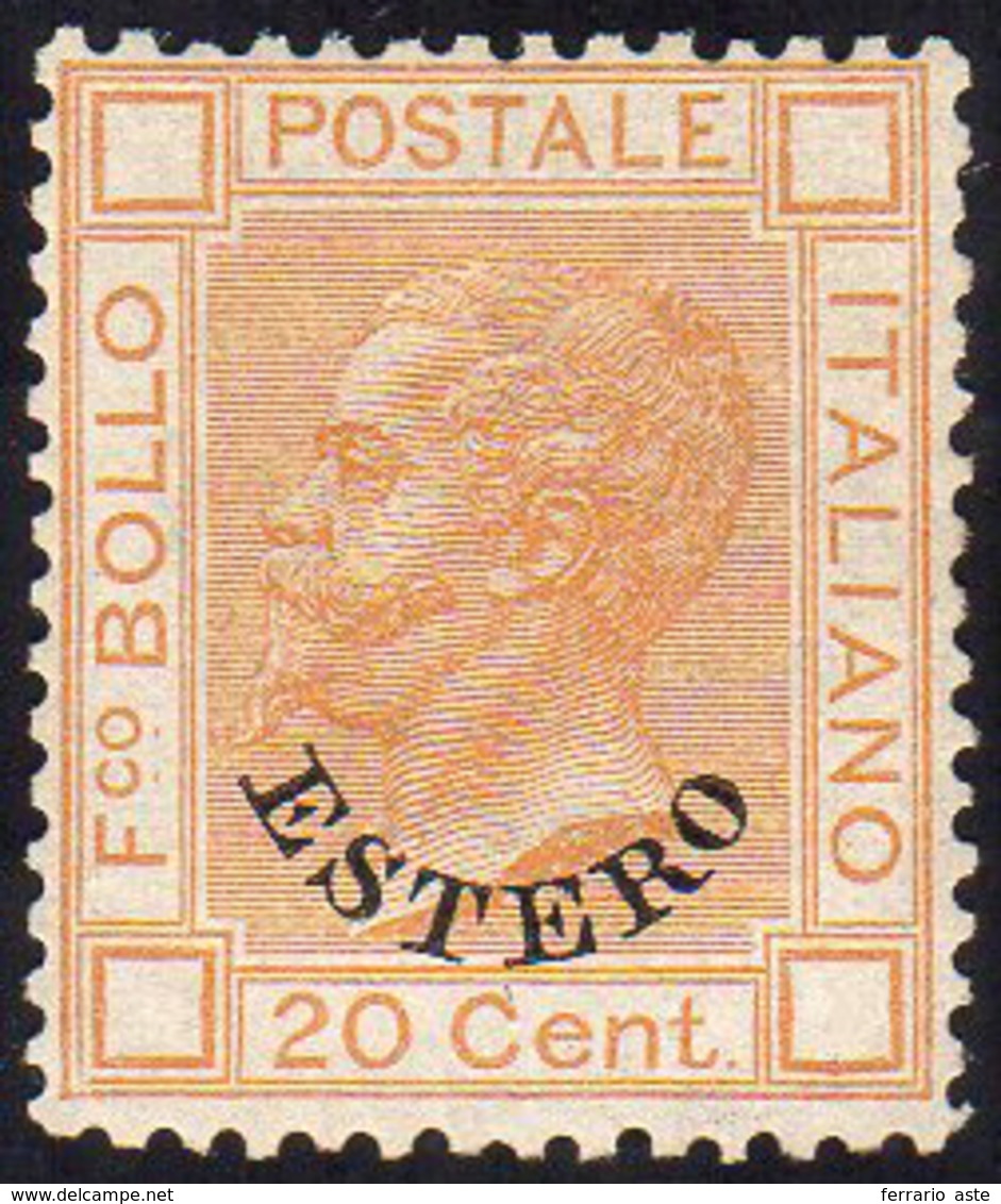 EMISSIONI GENERALI 1878 - 20 Cent. Arancio (11), Buona Ottima Centratura, Gomma Originale, Perfetto.... - Amtliche Ausgaben