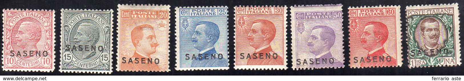 1923 - Soprastampati (1/8), Gomma Integra, Perfetti. Sorani Per 25 Cent. E 1 Lira.... - Saseno
