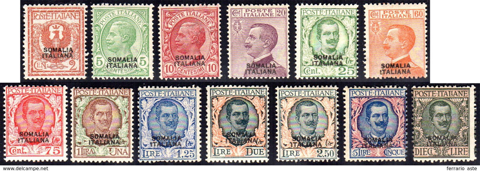 1926/30 - Soprastampati, 13 Valori (92/104, Senza 96A), Gomma Integra, Perfetti.... - Somalie