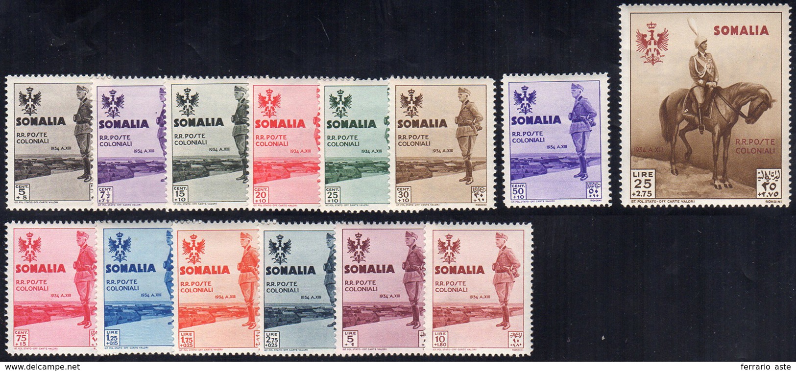 1935 - Visita Del Re (199/212), Gomma Integra, Perfetti.... - Somalia