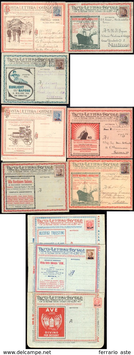 REGNO D'ITALIA BLP 1921/1923 - Bell'insieme Di 5 Buste Nuove, 3 Usate E 2 Frontespizi Variamente Aff... - Andere & Zonder Classificatie