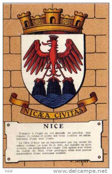 Maurice Jacquez - Blason - Heraldiques Des Villes De France - Nice       (A386) - Autres & Non Classés