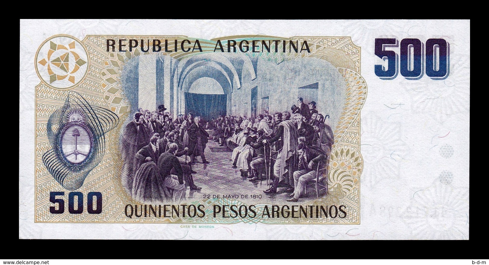 Argentina 500 Pesos 1984 Pick 316 SC UNC - Argentina