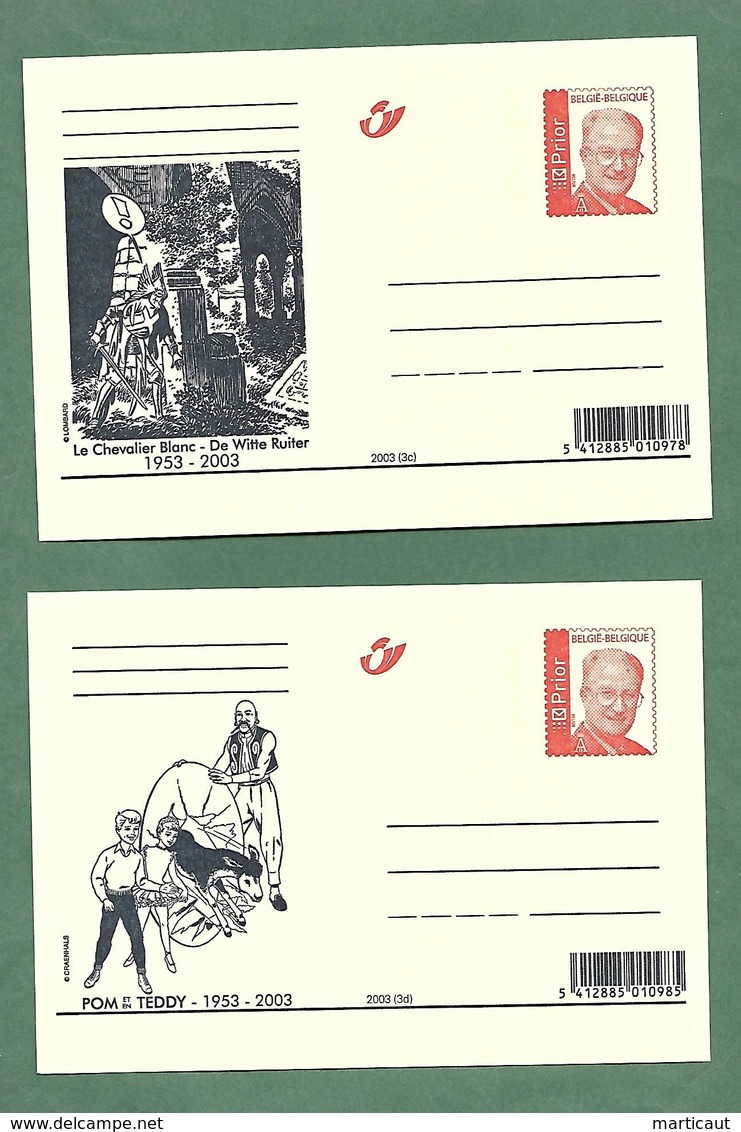 2 Cartes - Année 2003 - Cartes Postales Illustrées (1971-2014) [BK]