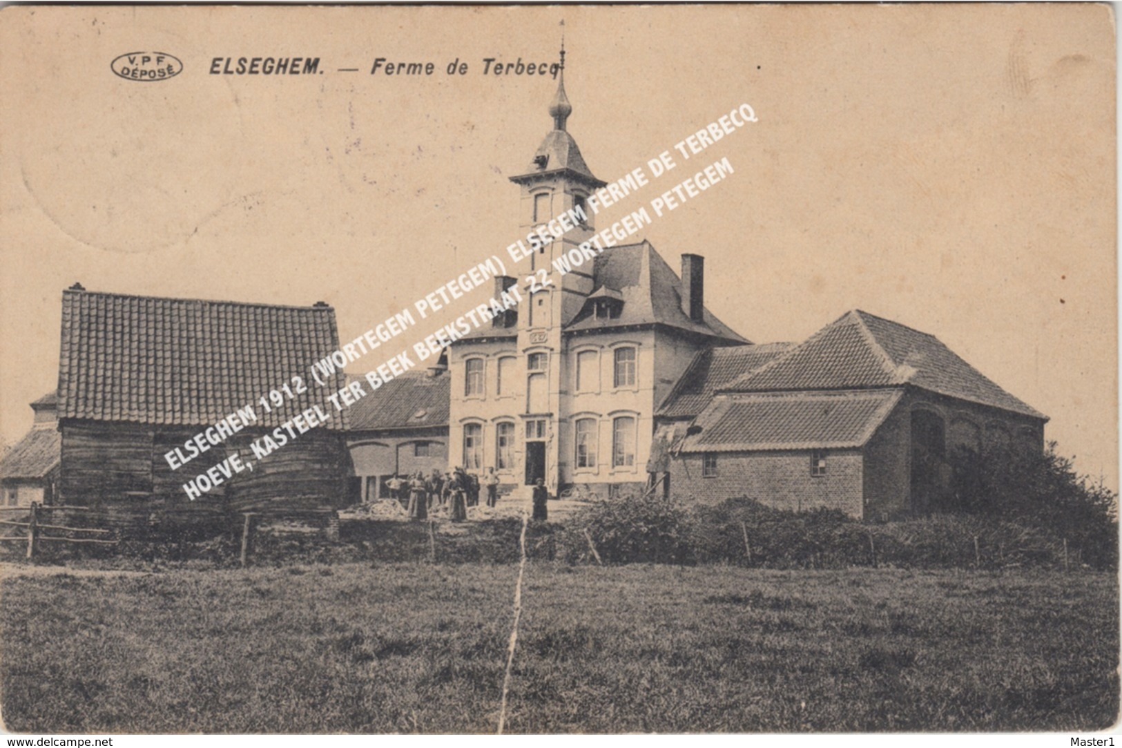 ELSEGHEM 1912 (WORTEGEM PETEGEM) ELSEGEM FERME DE TERBECQ HOEVE, KASTEEL TER BEEK BEEKSTRAAT 22 WORTEGEM PETEGEM (Plooi) - Wortegem-Petegem