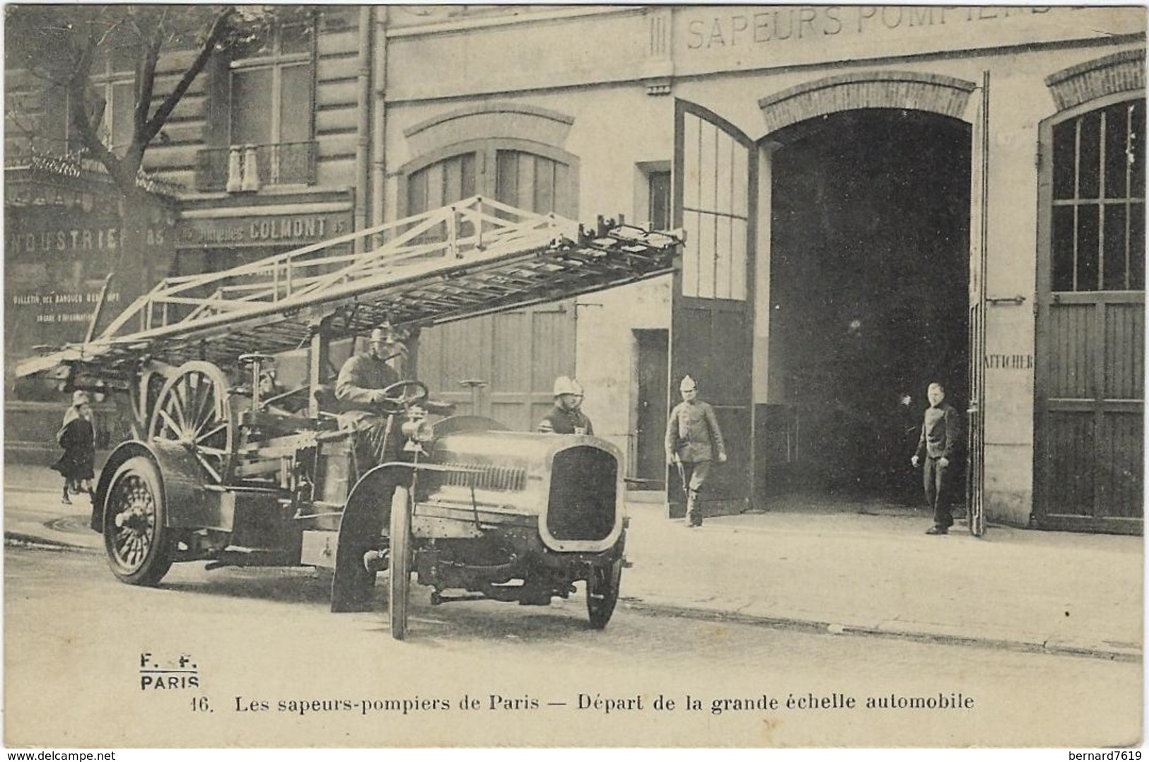 75 Paris 75017  Sapeurs-pompiers De Paris   Depart  De La  Grande Echelle Automobile - Arrondissement: 17