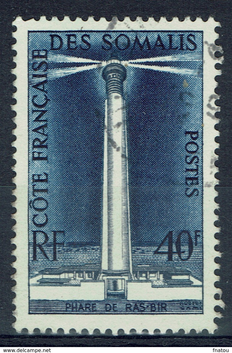 French Somali Coast, Ras Bir Lighthouse, 1956, VFU - Used Stamps