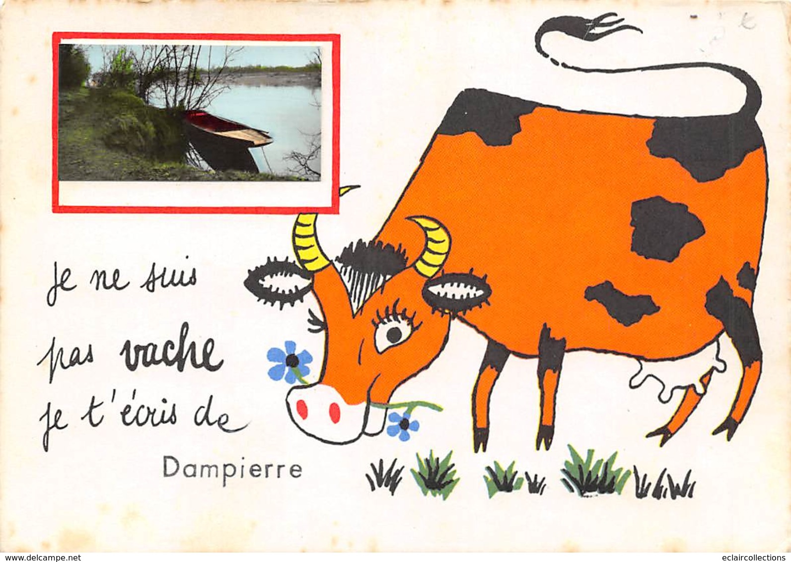 Dampierre Les Ormes          71    Mini Vue ..Année 60  .. Je Ne Suis Pas Vache.....       Voir Scan) - Autres & Non Classés