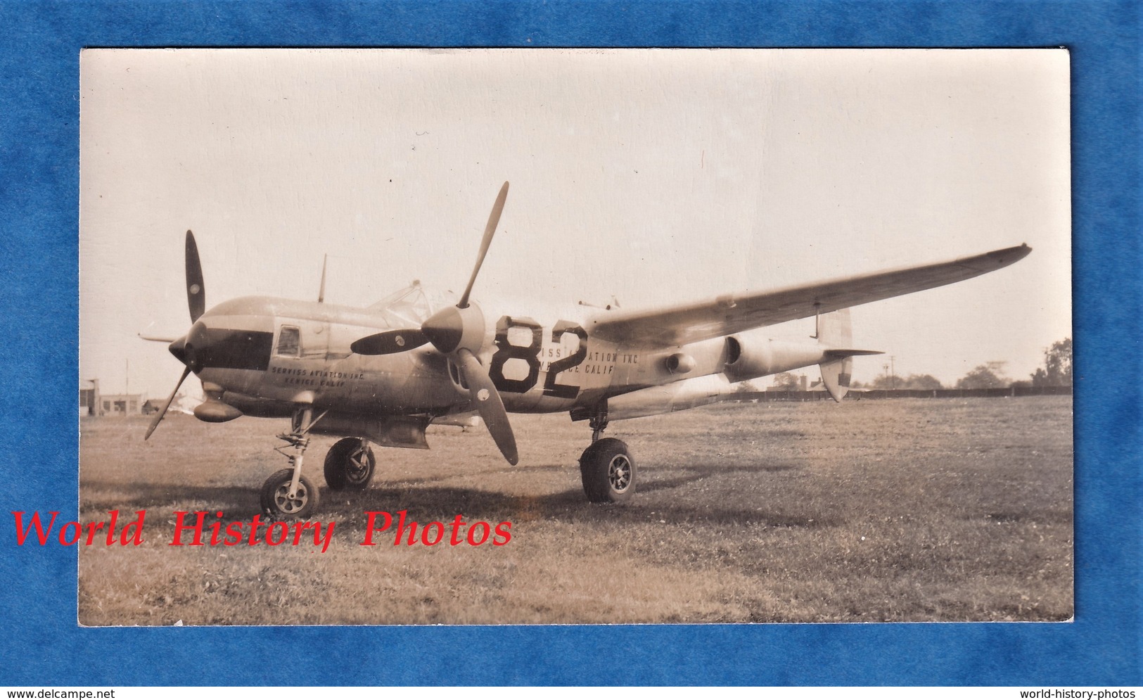 Photo Ancienne Vers 1950 - USA - Bel Avion à Identifier - Serviss Aviation Inc Venice California - Plane Race Pilot - Aviation