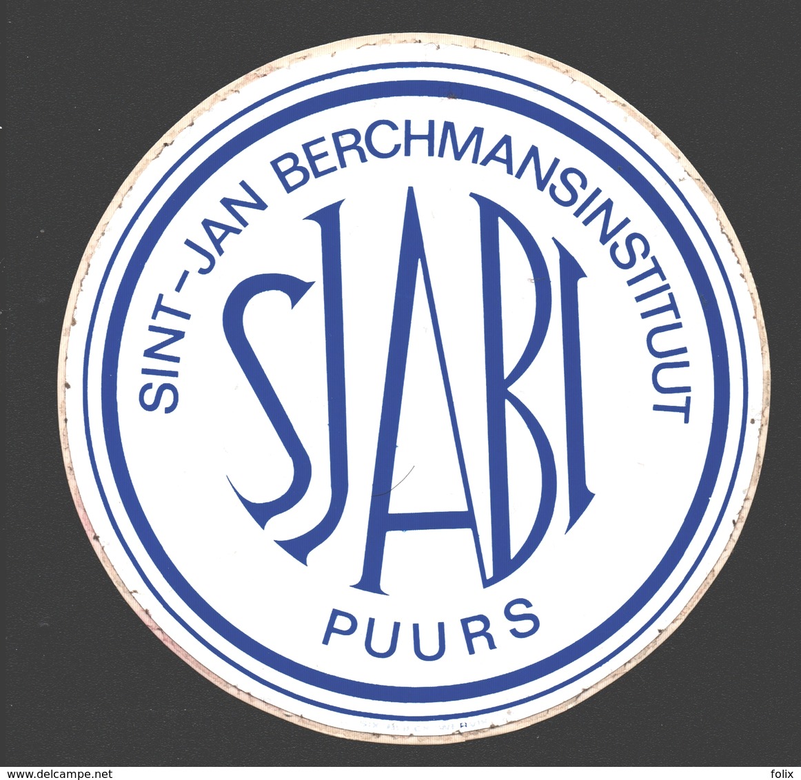 Puurs - Sint-Jan Berchmansinstituut / SJABI - Reclame Sticker / Autocollant Publlicitaire - Puurs