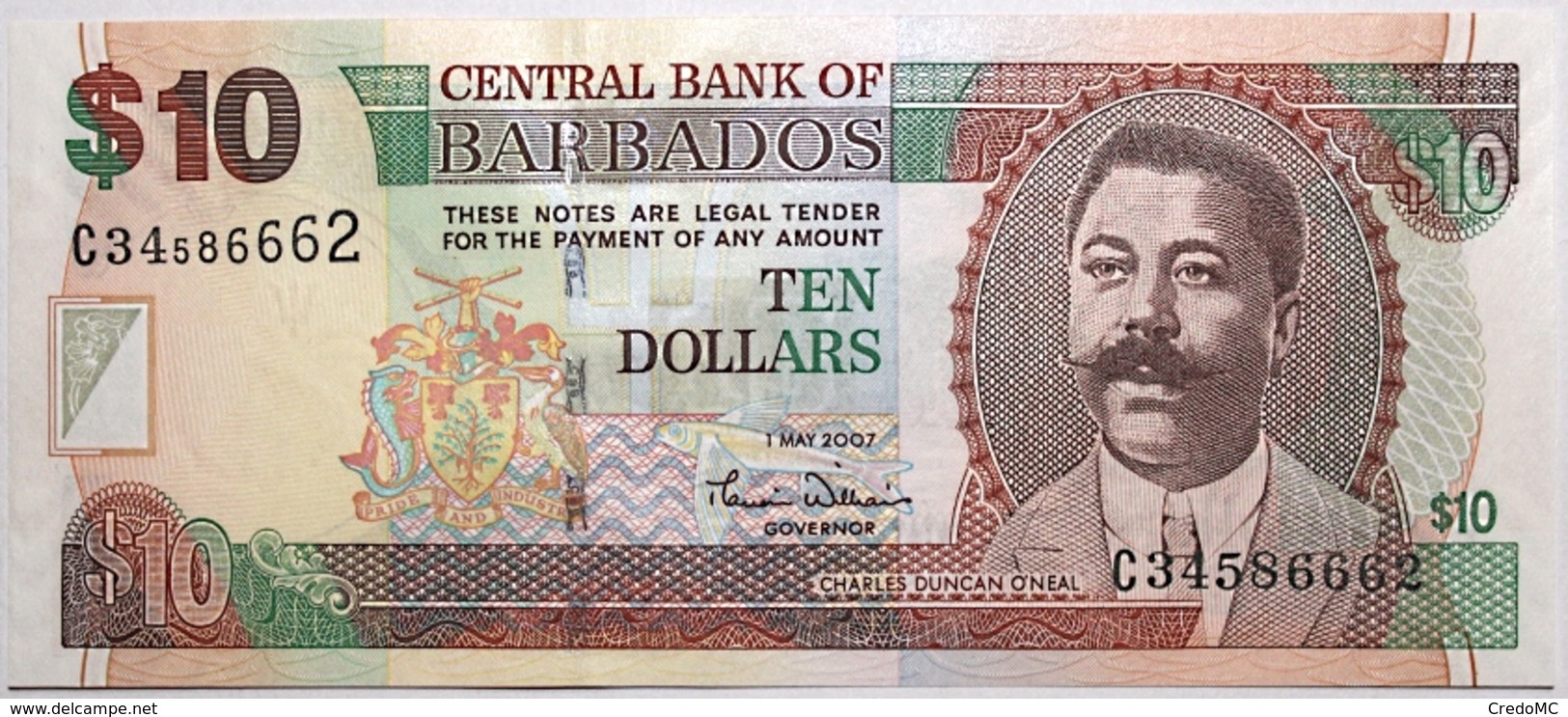 Barbades - 10 Dollars - 2007 - PICK 68a - NEUF - Barbados