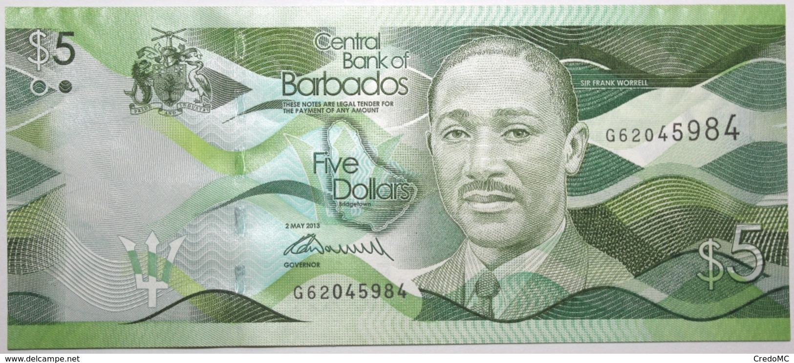 Barbades - 5 Dollars - 2013 - PICK 74a - NEUF - Barbados