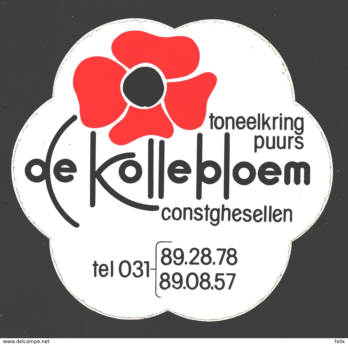 Puurs - Toneelkring De Kollebloem - Zelfklever / Sticker - Puurs