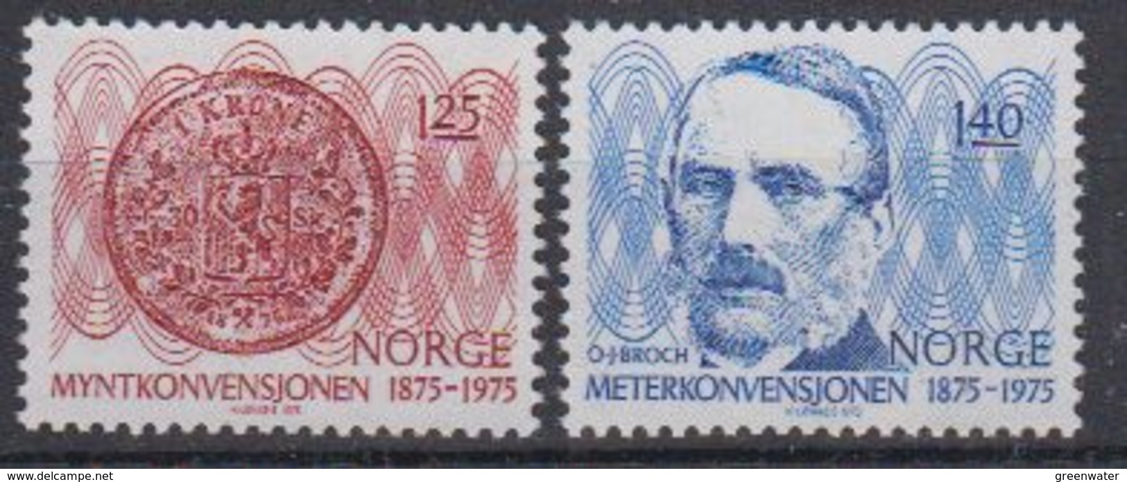 Norway 1975 Meterkonvention 2v ** Mnh (45303C) - Unused Stamps