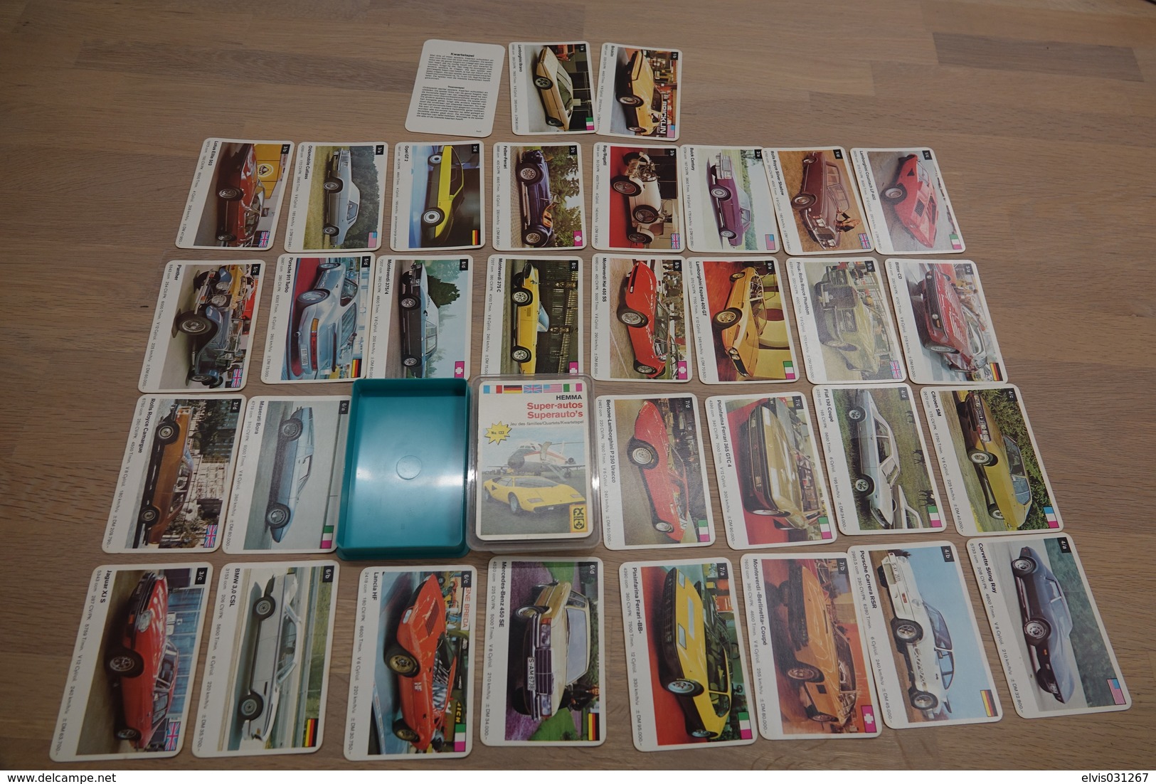 Speelkaarten - Kwartet, Superautos, FX Schmid - Hemma Nr 132, Vintage, *** - - Cartes à Jouer Classiques