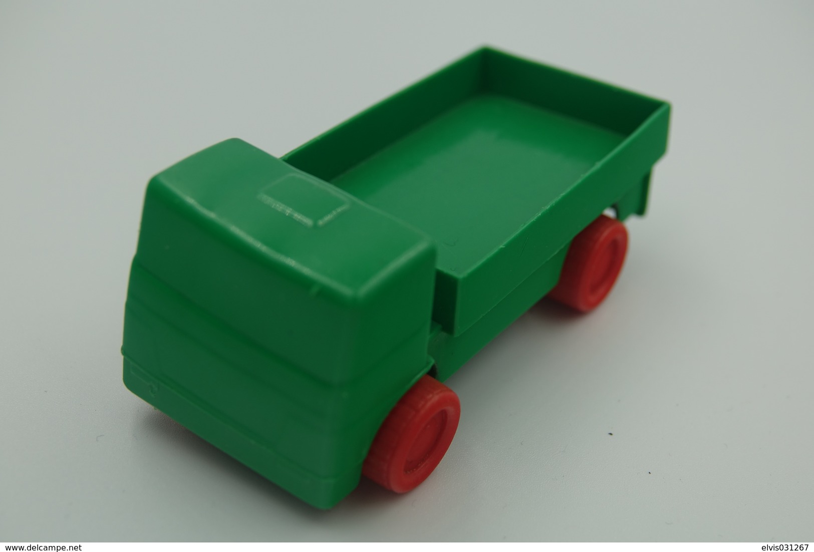 Vintage VINYL TOY CAR : Maker WADER SPIELEN & ERLEBEN GERMANY - Green Truck - 9.00cm - 1980-90's - Rubber - Other & Unclassified