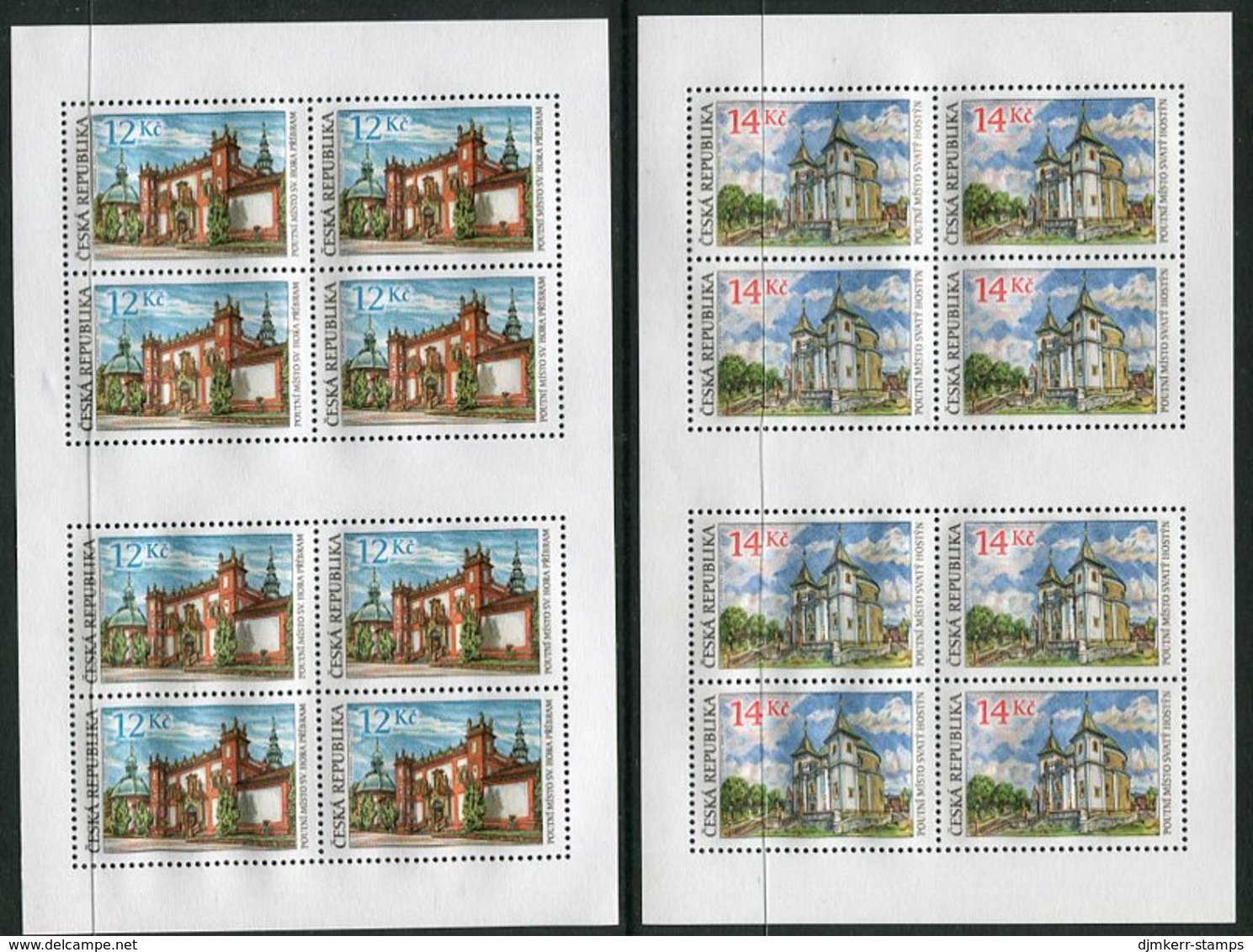 CZECH REPUBLIC 2004 Pilgrimage Sites Sheetlets MNH / **.  Michel 400-01 Kb - Blocks & Sheetlets