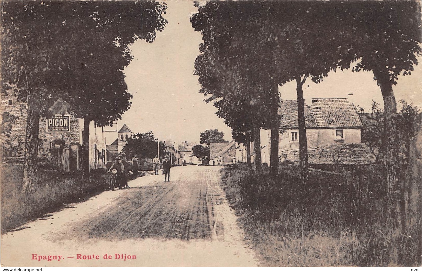 21 - CPA EPAGNY Route De Dijon RARE - Autres & Non Classés