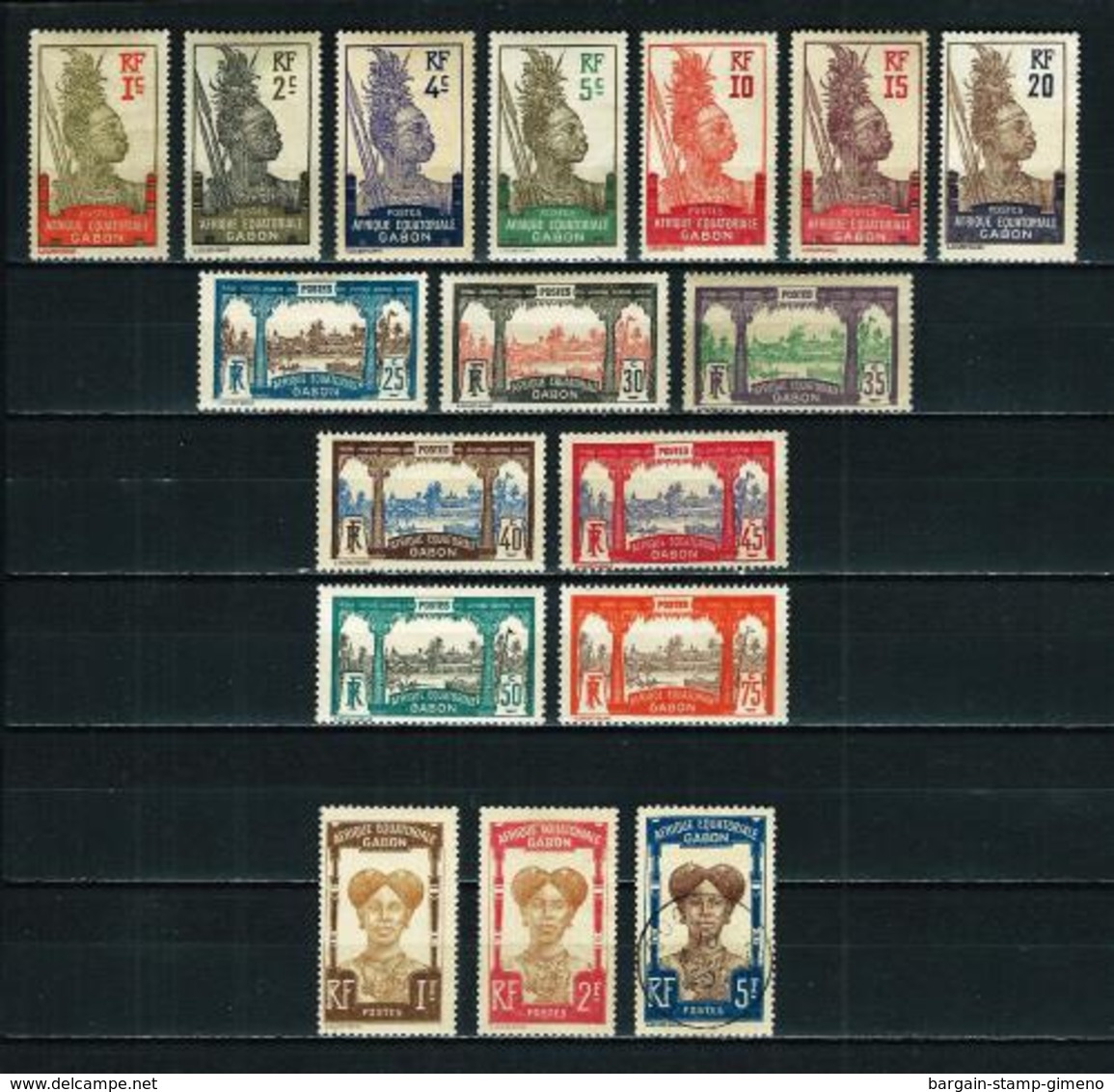 Gabón (Francés) Nº 49/65 Nuevo*/º Cat.63,50€ - Unused Stamps