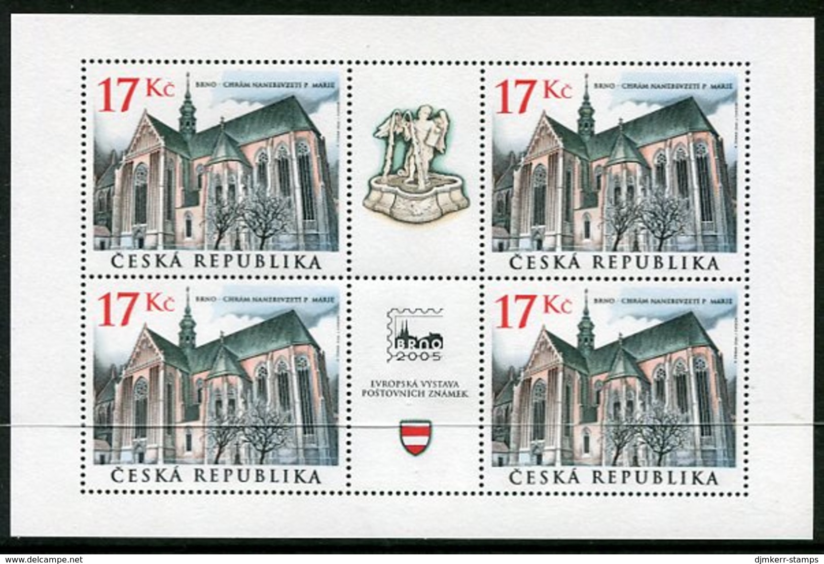 CZECH REPUBLIC 2004 BRNO 2005 Exhibition: Cathedral MNH / **.  Michel 389 Kb - Blocks & Sheetlets