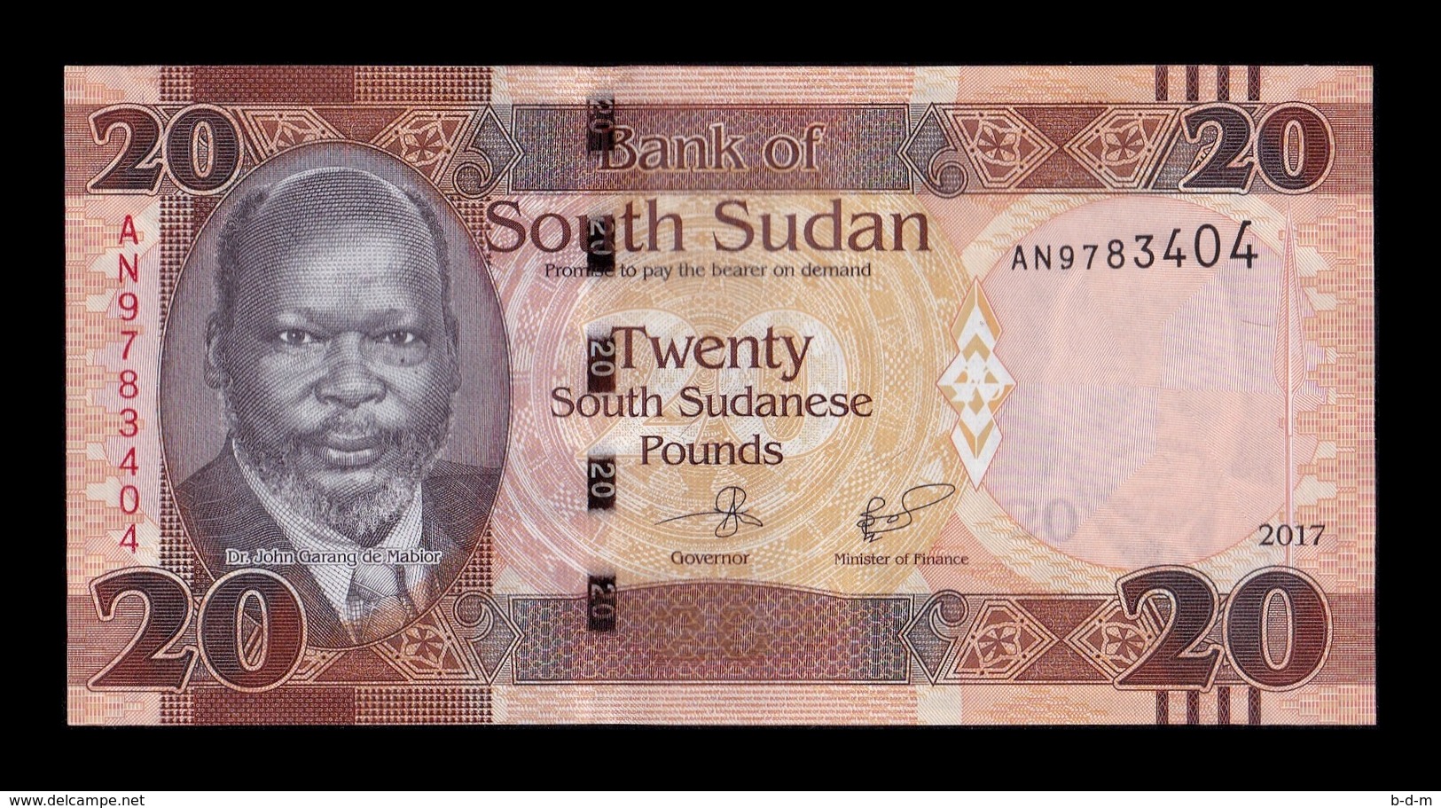 South Sudan Del Sur 20 Pounds 2017 Pick 13c SC UNC - Soudan Du Sud