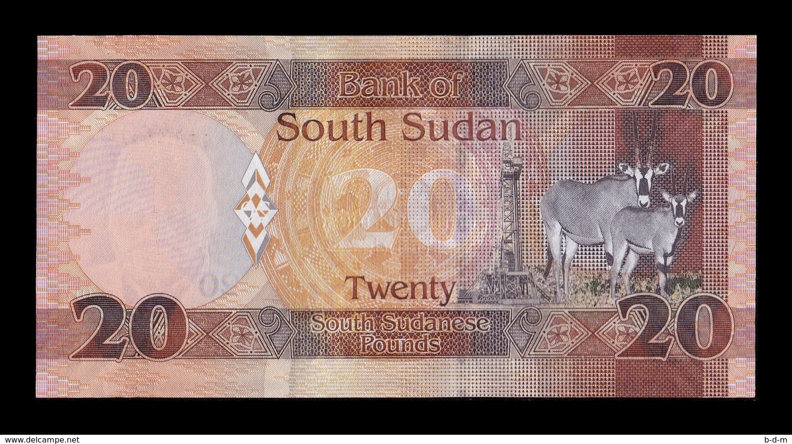 South Sudan Del Sur 20 Pounds 2017 Pick 13c SC UNC - Zuid-Soedan