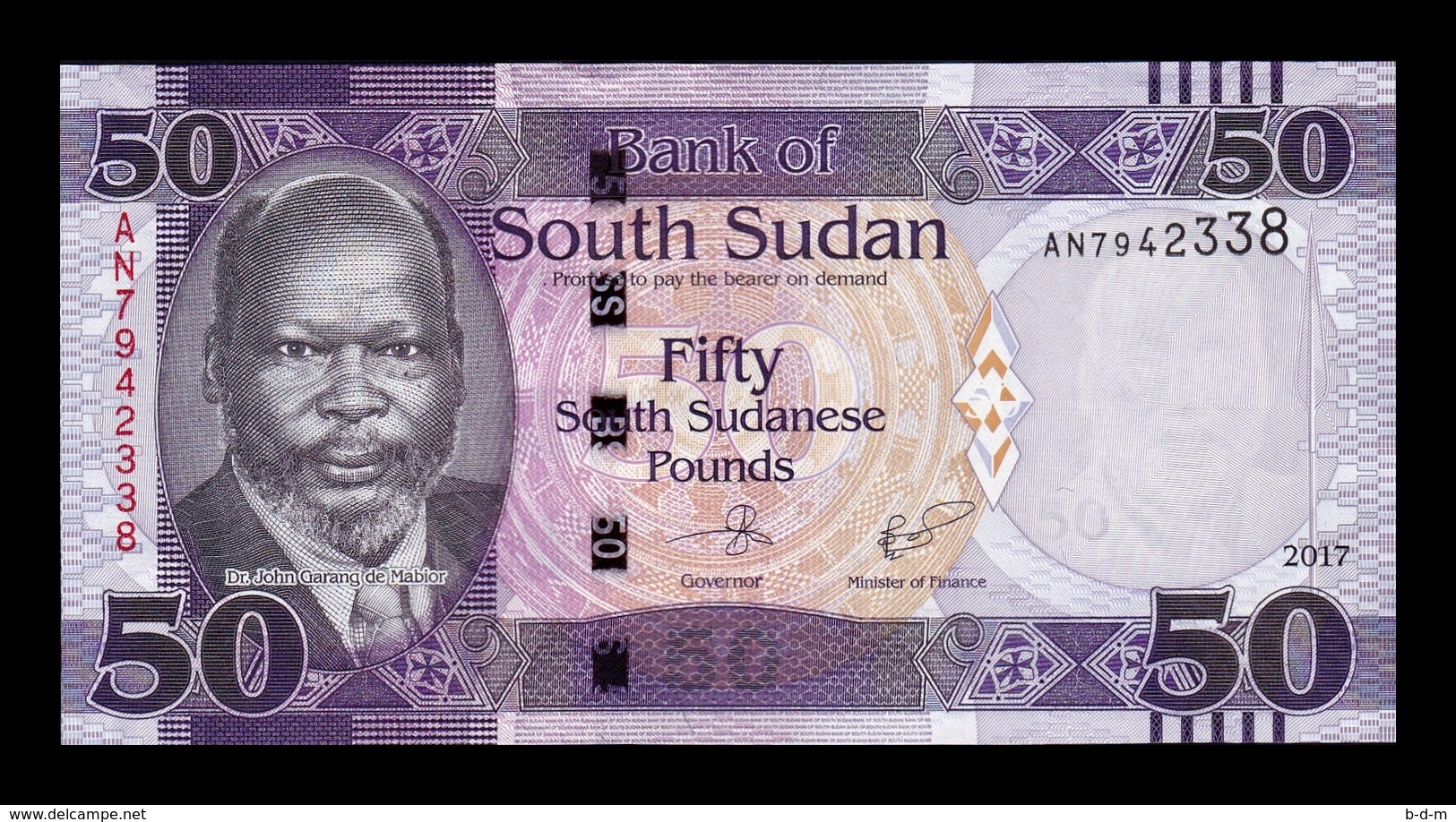 South Sudan Del Sur 50 Pounds 2017 Pick 14c SC UNC - Sudán Del Sur