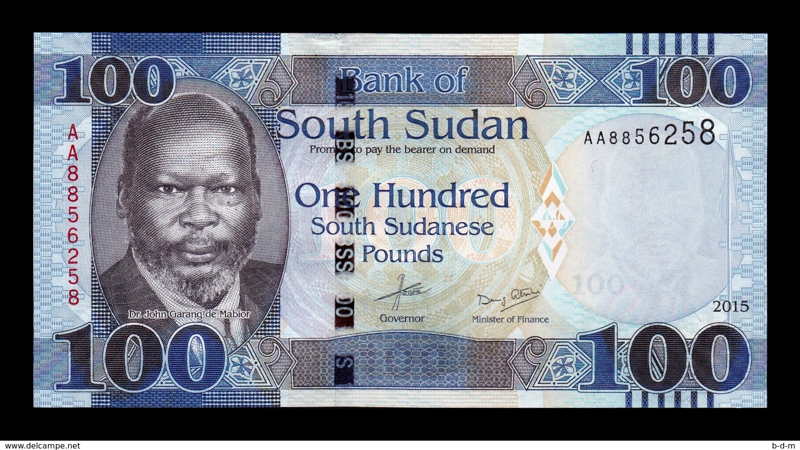 South Sudan Del Sur 100 Pounds 2015 Pick 15a SC UNC - Zuid-Soedan